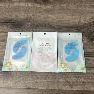 Pack of 3 PACIFICA EYE BRIGHT- NEW & VEGAN collagen spot masks